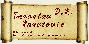 Daroslav Manetović vizit kartica